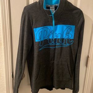 Medium, blue & grey PINK 1/4 zip.